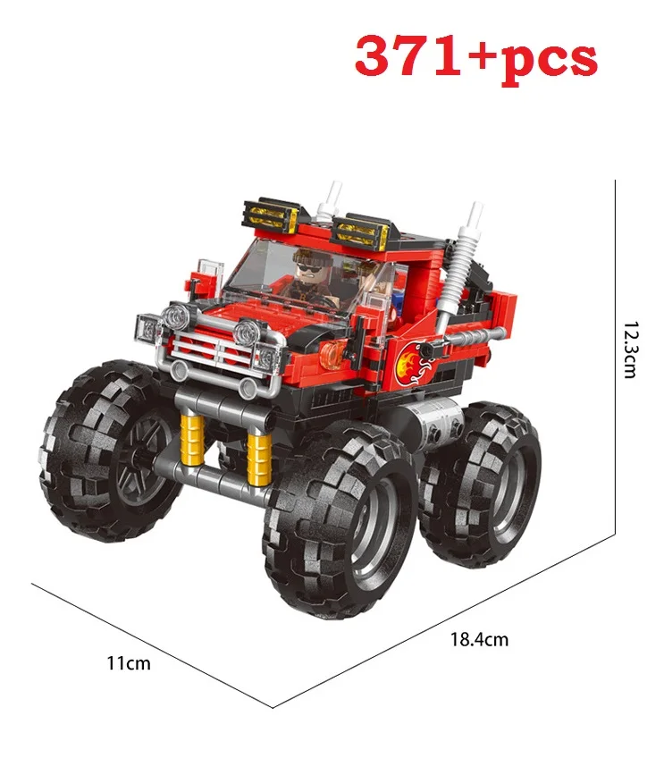 Ewellsold, новинка, 529 шт., набор внедорожных приключений, модель, строительные блоки, серия автомобилей, кирпичи, игрушки для детей, развивающий подарок для детей - Цвет: no box