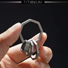 Real Titanium Alloy Key Rings Key Chains Buckle Pendant Super Lightweight Man Car Keychain for Male Creativity Gift Wholesale ► Photo 1/6