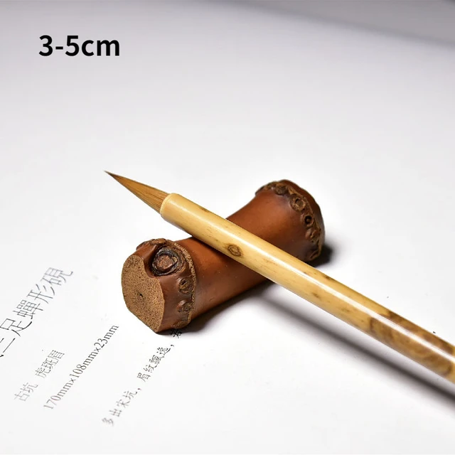 Chinese Calligraphy Brush Holder Natural Bamboo Root Brush Pen Rest Stand Painting Calligraphy Brushes Pen Holder Rack Stationer A