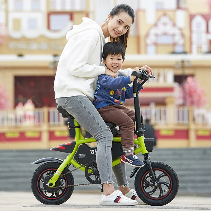 Electric Mini Bike F12 Two Wheels Electric Bicycles 12 Inch 36V 250W Portable Parent-child Electric Folding Bicycle With Basket (21)