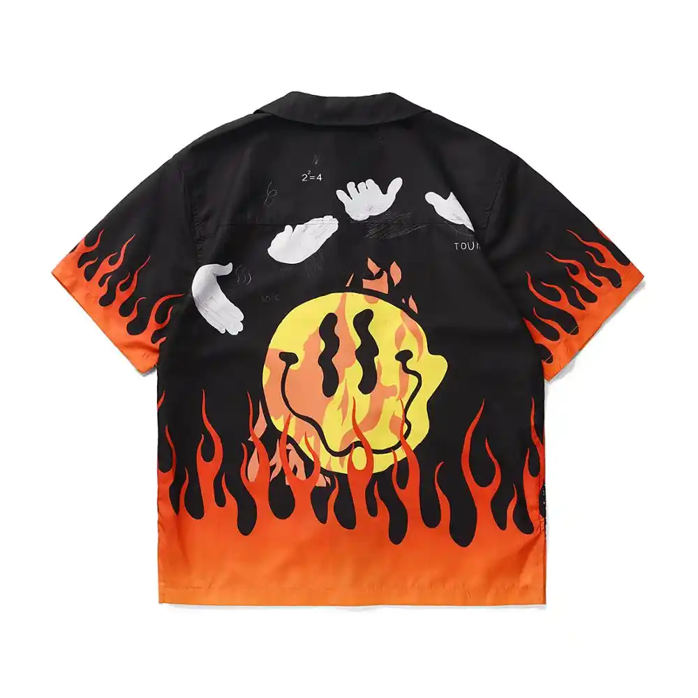 Flame hawaiian shirt Clearance