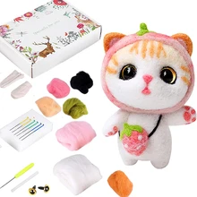 

LMDZ Needle Felt Kit With Instruction Manual 6Pcs Felt Needles Animal Felt Kit For Beginner Arts Christmas Children's