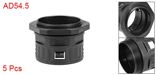 AD54.5-PG48 Uxcell AD25-AD54.5 PG9-PG48 M25-M48 кабельный сальник для герметизации провода пластиковая гофрированная труба разъем Водонепроницаемый стыков труб зажимы черный - Цвет: AD54.5-PG48