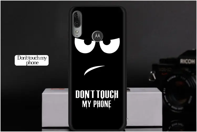 Противоударный задний Чехол для телефона MOTO E6 Plus, цветной чехол для телефона, окрашенный ТПУ силиконовый задний модный абажур, дизайн