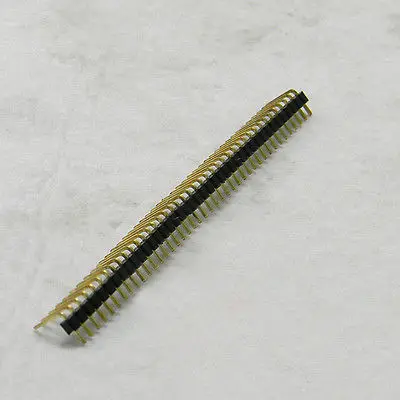 DHL/EMS 1000 шт. позолоченный наконечник иглы под прямым углом 1X40 Pin 2,54 мм Однорядный для Programmer-A8