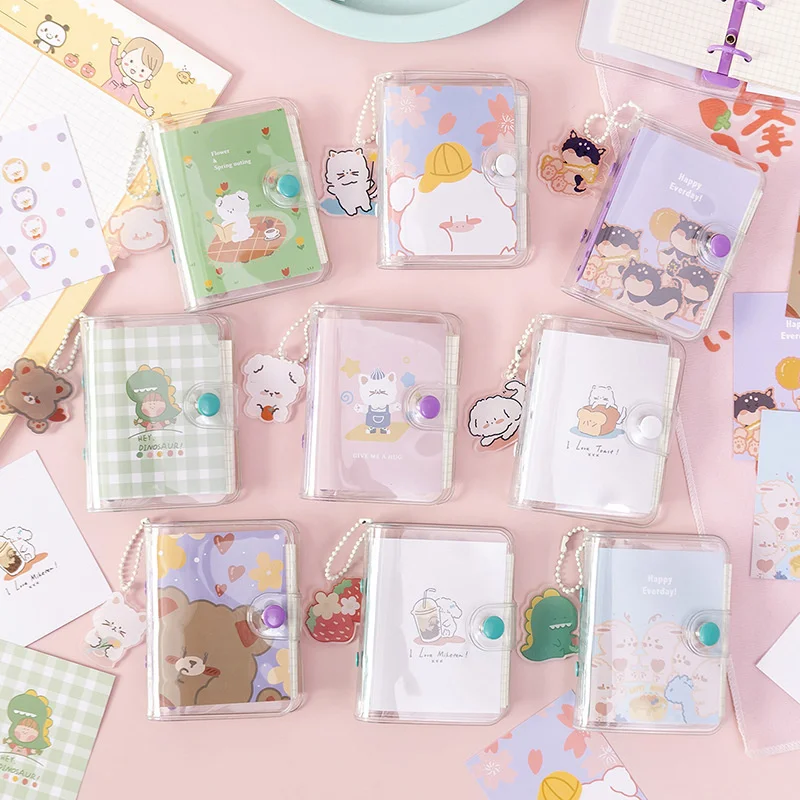 Cute 3 Hole Mini Loose-Leaf Notebook Planner Organizer Binder Journal Diary Ring Binder Note Kawaii School Supplies Stationery mini 3 hole daisy binder note planner organizer notebook journal diary ring binder kawaii school supplies