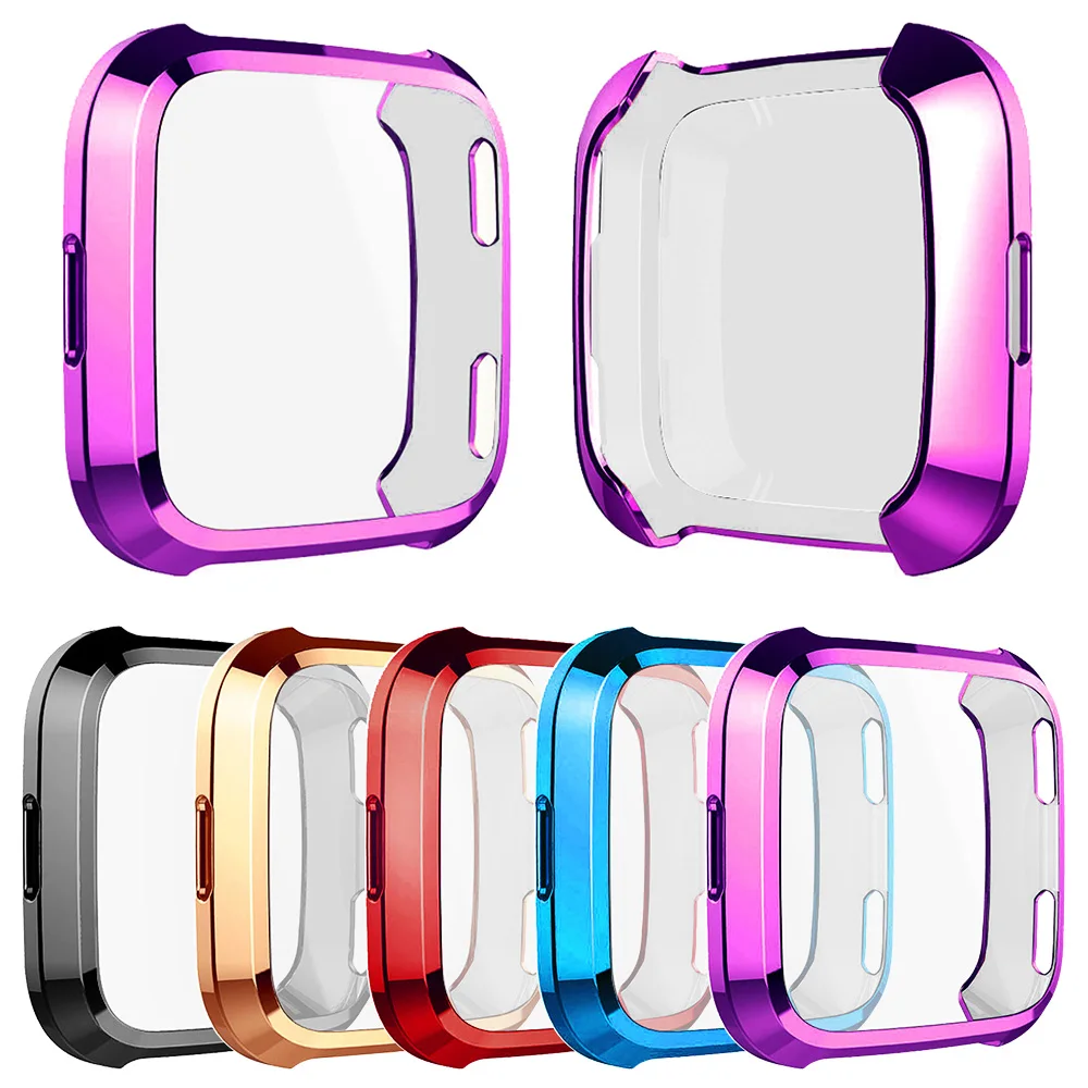 

9 Colors Soft Screen Protector Case for Fitbit Versa/Versa Lite/Versa 2 Watch Full Cover Lightweight TPU Bumper Accessories
