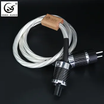 

New ODIN Supreme Reference POWER cable seven silver-plated 15AWG 1.0m 1.5m 2.0m US Plug EU Plug uses Furukawa carbon fiber plug