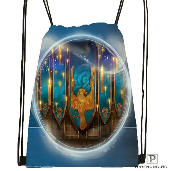 Custom hufflepuff-@ 01-походная сумка на шнурке милый рюкзак для детей(черная спинка) 31x40 см#180611-03-127 - Цвет: Drawstring Backpack