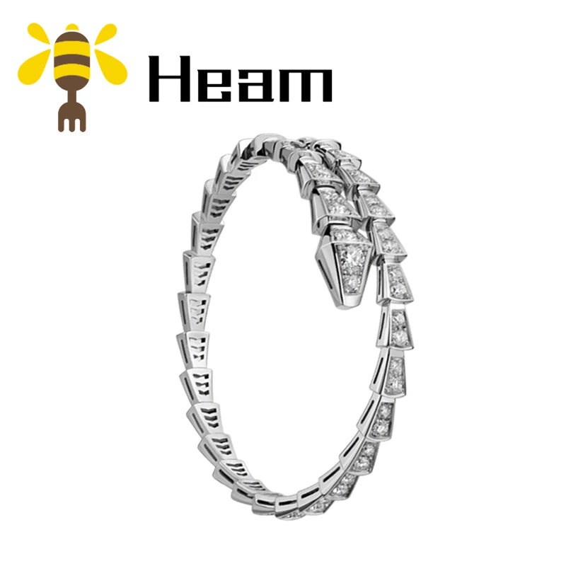 Браслет Heam, высокое качество, серебро 925 пробы, болгарийский браслет для женщин, змеиная форма, модные темпераментные ювелирные изделия, подарок для пары - Окраска металла: style 2