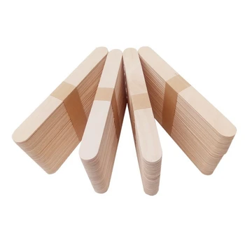 

100Pcs Wooden Tattoo Disposable Tongue Depressor Bamboo Sticks Tattoo Wax Stick Beauty Health Tool