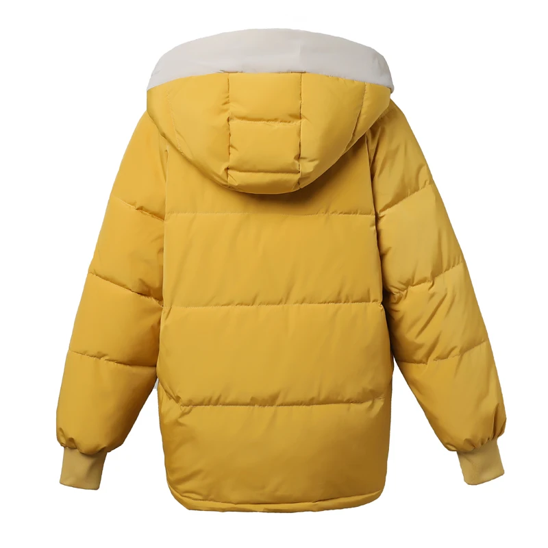 FICUSRONG, повседневная осенне-зимняя куртка, Женское пальто с капюшоном, длинный рукав, на молнии, парка с хлопковой подкладкой, женские куртки, пальто