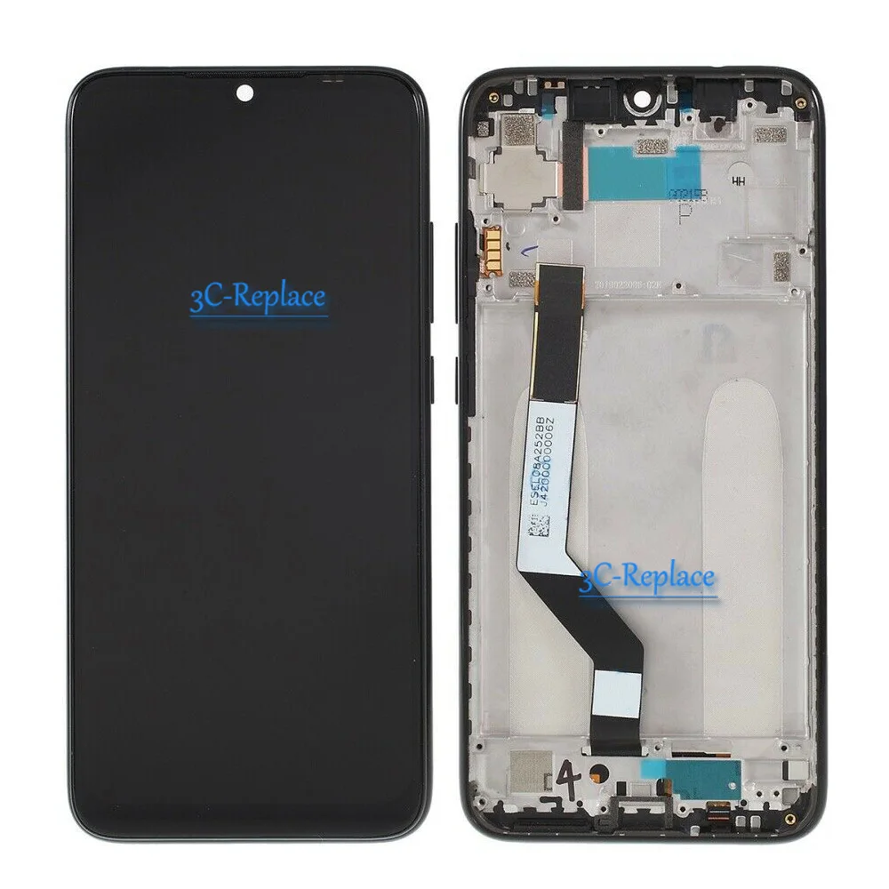 Black With Frame Для Xiaomi Redmi Note 7/Note7 Pro/Note Seven Глобальный ЖК-экран кодирующий преобразователь сенсорного экрана в сборе с рамкой - Цвет: Black With Frame