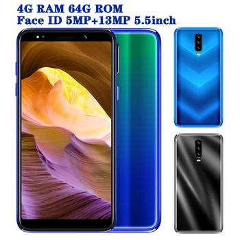 

X2 Pro Global version smartphones 4G RAM 64G ROM 5.5inch 13MP Android Mobile Phones MTK6580 Quad Core Face ID Unlocked Celulares