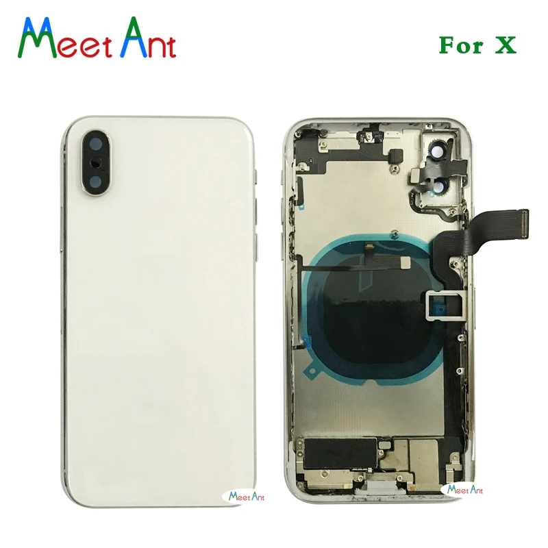 AAA Качество для iphone 8 8G/8 Plus/X задняя средняя рамка Шасси Полный Корпус в сборе крышка батареи задняя дверь с гибким кабелем