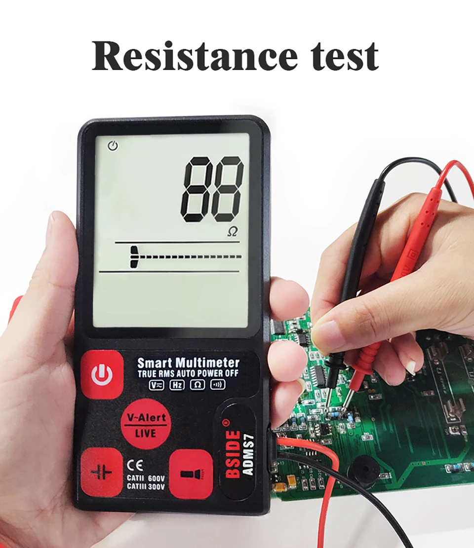 ADMS7 тестер напряжения 3,5 ''большой lcd цифровой TRMS 6000 отсчетов DMM с аналоговым барграфом умный мультиметр тройной дисплей