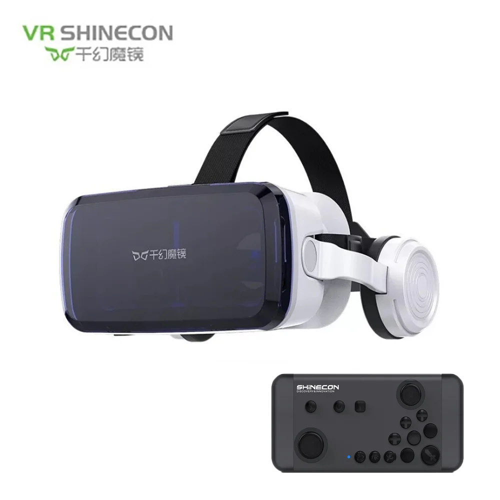 Гарнитура виртуальной реальности 3D VR очки T tv Box VR SHINECON для ТВ фильмов видеоигр для iOS Android телефонов в пределах 3,5-6,0 дюймов - Цвет: VR plus 088 remote