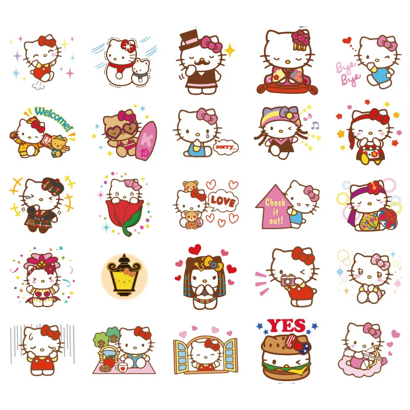 100 pcs hello kitty tomy cartoon stickers for skateboard motorcycle luggage sticker laptop guitar notebook stickers gift stickers aliexpress
