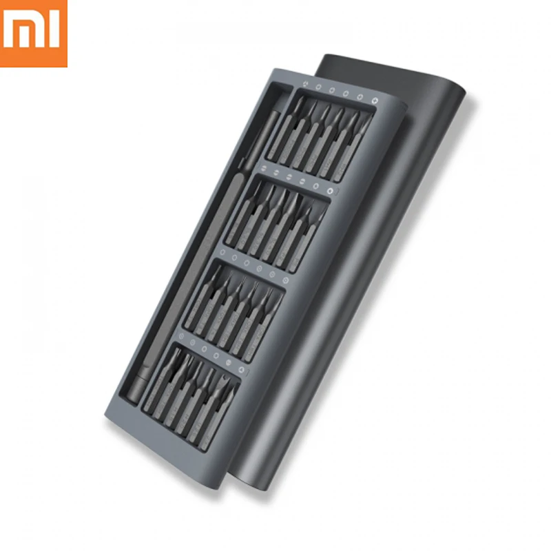 

Xiaomi Original Mijia Wiha 24 in 1 screwdriver kit magnetic repair tools Alluminum Box Mijia screw driver kit Drop shipping
