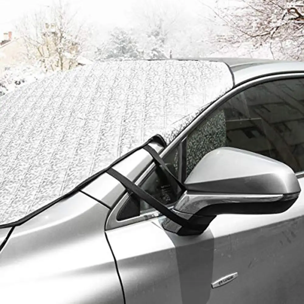 Лобовое стекло автомобиля снежное покрытие защита от мороза зимнее лобовое стекло снежное ледяное покрытие магнитные края автомобиля снежное покрытие подходит для большинства автомобилей