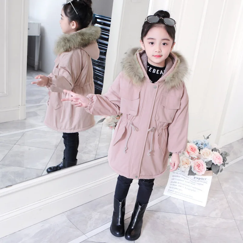

Childrenswear Girls 2018 New Style Korean-style Winter Style CHILDREN'S Cotton Wear Big Boy GIRL'S Waist Hugging Cotton-padded J