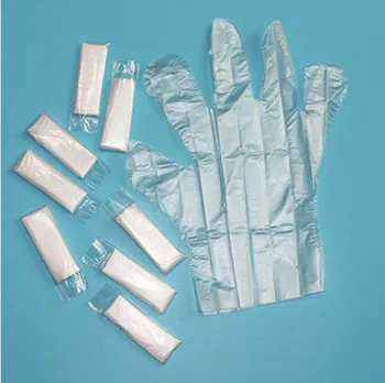 

250pcs PVC Food Plastic Gloves Disposable Gloves Individually Packaged Foldable PE Gloves BBQ Fruit Gloves Protective Hand Skin