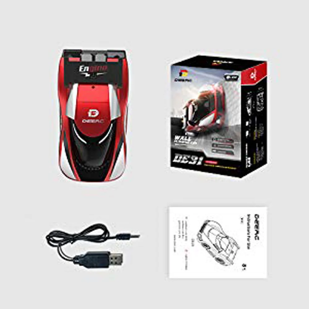 Deerc 1:10 Mini RC Car Toys For Children Wall Climbing Drift Car Multi-Channels 360° Stunt Remote Control Drift Toy For Kids - Цвет: Red RC Car