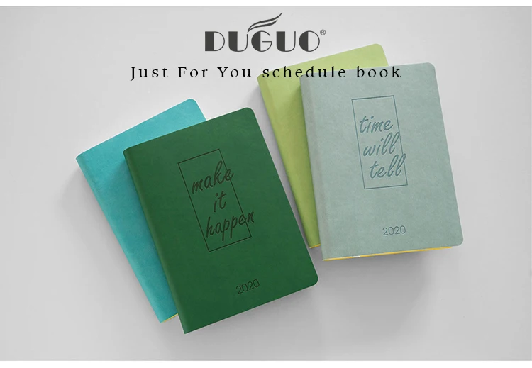 DUGUO Cute Stationery Just For You Schedule Book Efficiency Manual Handbook Schedule Business Journal kawaii Supplies