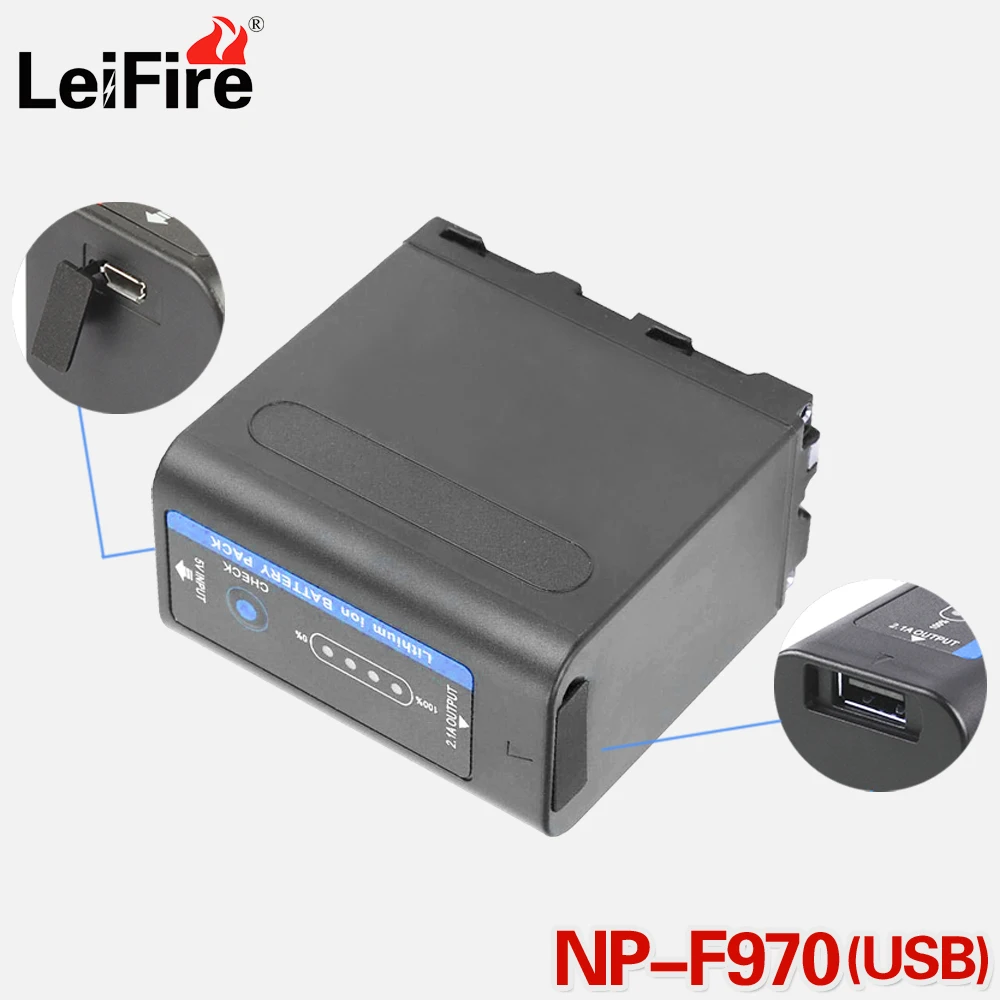 2 шт. NP-F960 NP-F970 USB аккумулятор с светодиодный Мощность индикаторы для SONY F960 F550 F570 F750 F770 MC1500C 190P 198 F950 HD1000C - Цвет: 1Pcs