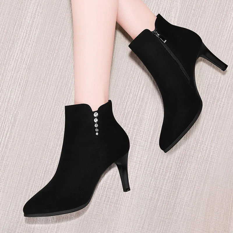 

Ancient Odd Tianlun Pointed-Toe High Heel Boots Women's 2019 Autumn And Winter New Style Martin Boots Women's Ankle Boots Autumn