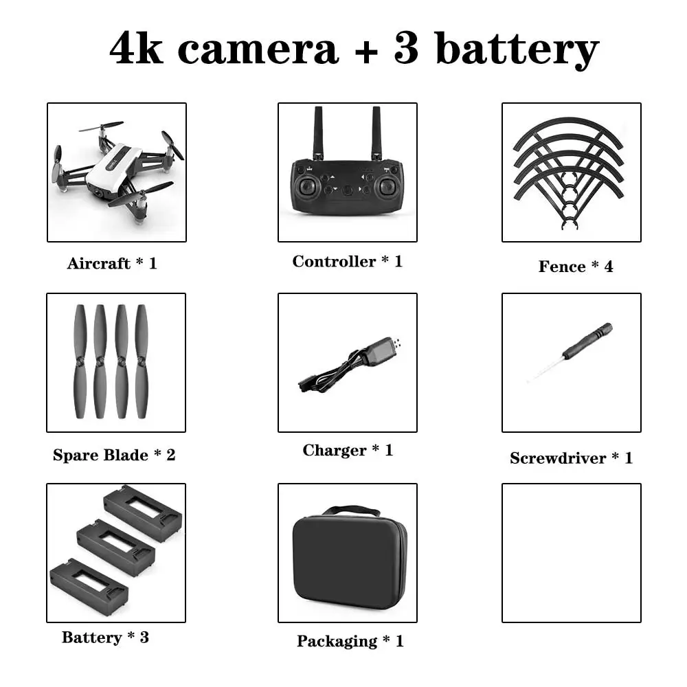 4k 3 battery SHAREFUNBAY R11 Дрон 4k HD широкоугольная камера 1080P wifi FVP Дрон с удерживанием высоты видео запись жестов фото Дрон с камерой квадрокоптер с камерой аккумулятор квадрокоптер с камерой профессиона квадрокоптер - Цвет: 4k 3 battery
