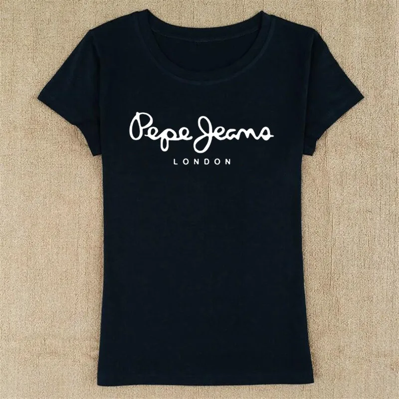 Модная Повседневная футболка Pepe-Jeans-London женский топ хлопковая с коротким рукавом