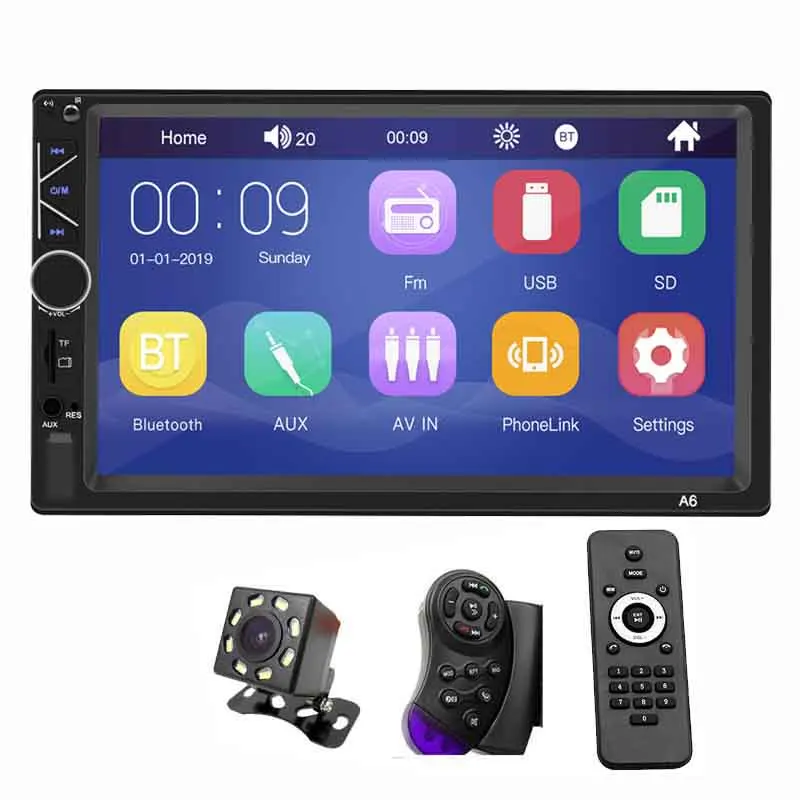 remote camera Автомагнитола 2 Din Mirror Link аудио видео MP5 плеер Bluetooth Handsfree A2DP USB TF Aux стерео система 7 дюймов головное устройство PHYEE A6 - Цвет: remote camera