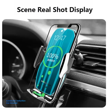 

H8 Car Wireless Charger Intelligent Infrared Sensor 15W Wireless Charger Automatic Phone Charging Bracket Car Charging Holder