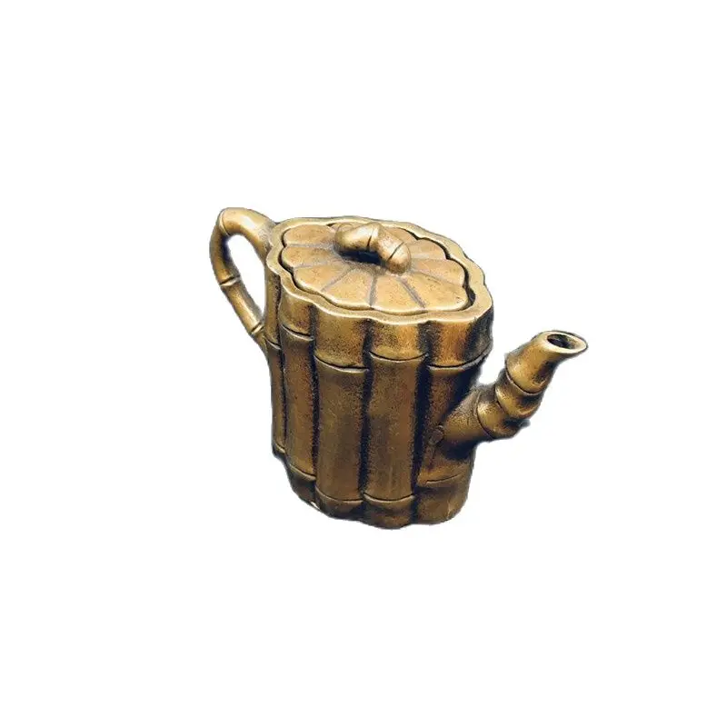 

Pure copper antique brass bamboo figure wine pot teapot decoration decoration home accessories creative gifts