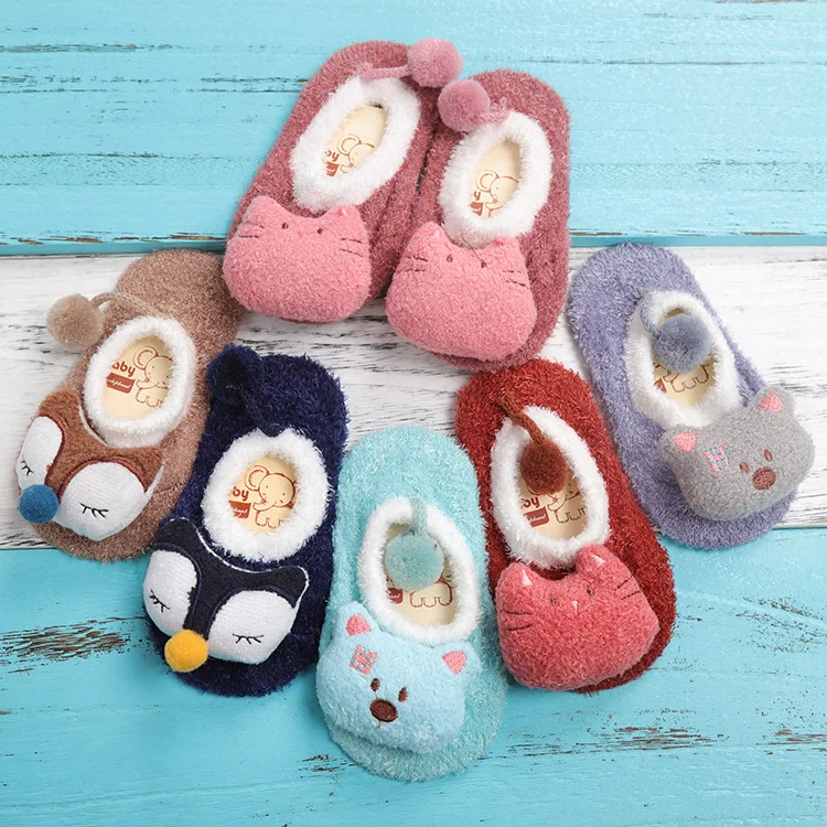 

Spring And Autumn Newborn Infants CHILDREN'S Socks Warm Cute Doll BABY'S Socks Cartoon Stereo Anti-slip Floor Socks