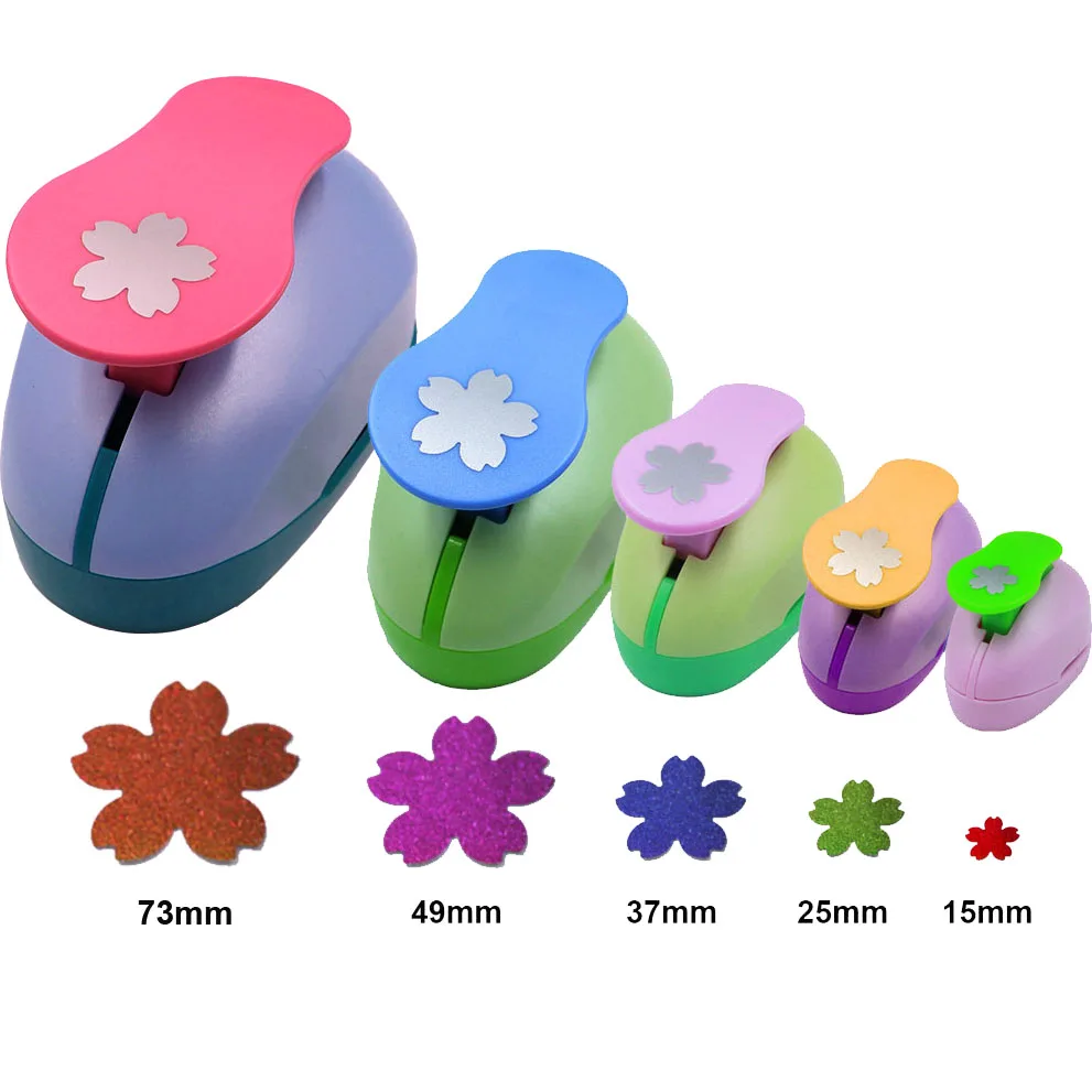 49mm 37mm 2.5cm 1.6cm Sakura Shape Craft Punch Set Punch Craft Scrapbooking School Paper Puncher EVA Hole paper craft punch paper punch hole punching tools