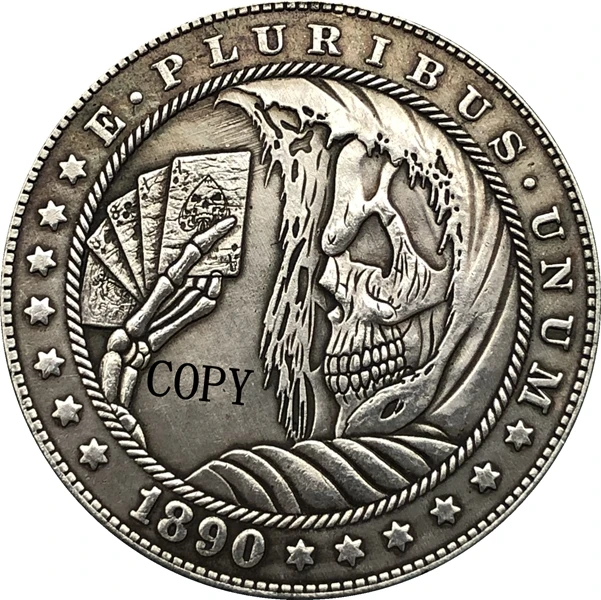 Хобо никель 1890-CC сша Морган доллар Монета КОПИЯ Тип 186 | Дом и сад