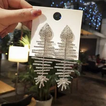 Корея Горячие Модные ювелирные изделия индивидуальный дизайн преувеличенный роскошный свинцовый хрусталь серьги-рыбки для женщин подарок