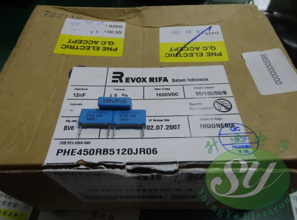 50 шт. RIFA PHE450 0,012 мкФ/1600 V 12NF 123 для 0,01 мкФ andNF 103 пленочный конденсатор
