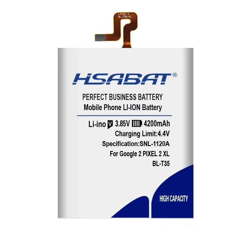 Аккумулятор HSABAT BL-T35 4200 мАч для аккумуляторов LG Google2 Pixel 2 XL