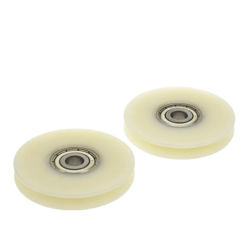 10 stücke u Nut kunststoff beschichtetes Lager 6200zz 10*68*11mm Pom Nylon Riemens cheibe Spur führung Rollen rad Bohrung größe 10mm Durchmesser 68mm – Detail 4