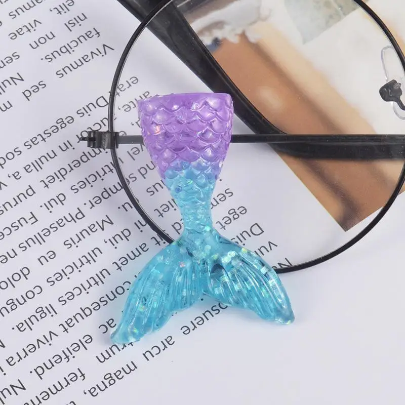 Хвост русалки талисманы для слизи Diy полимерный наполнитель дополнение клейкие аксессуары игрушки Lizun порошок моделирование комплект глины для детей - Цвет: 1 Pcs BluePurple