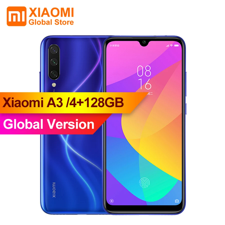 

Global Version Xiaomi Mi A3 4GB 128GB 48MP Wide Triple Camera In-screen Fingerprint Sensor Andorid One* Empowered Mobile Phone