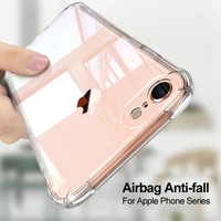 Schokbestendig Clear Case Voor Iphone 11 12 Pro Max Xs Max Xr X Soft Tpu Siliconen Voor Iphone 5 5S 6 6S 7 8 Back Cover Phone Case
