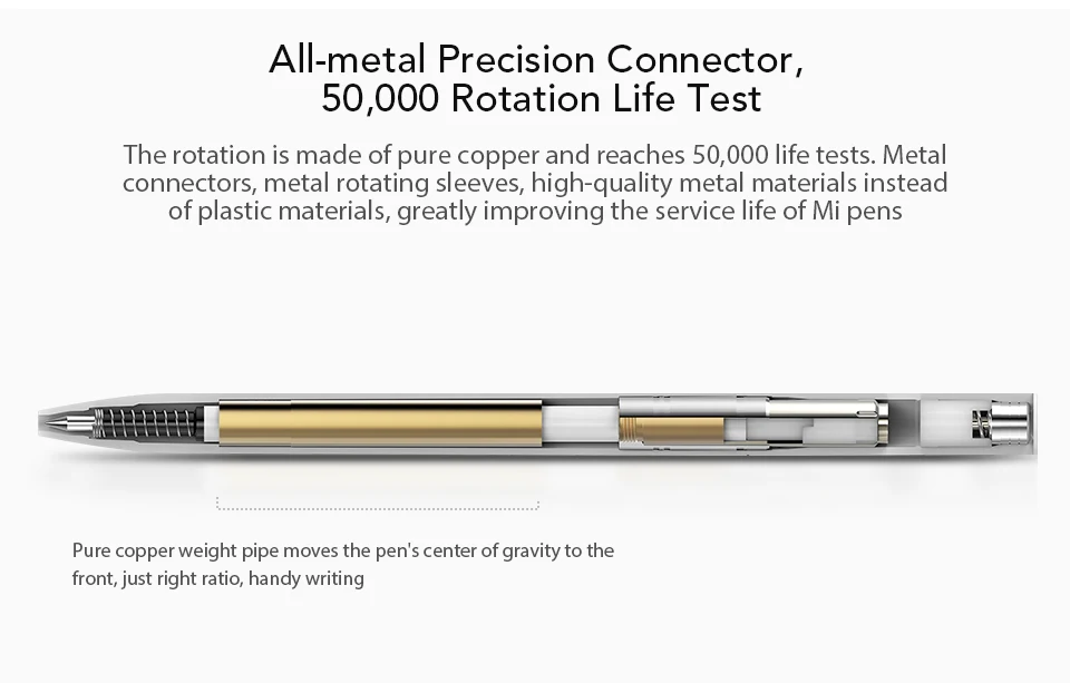 Original-Xiaomi-Mijia-Roller-Pen-with-0.5mm-Swiss-Refill-120-Degree-Rotation-143mm-Rolling-Ball-Pen-White- (10)