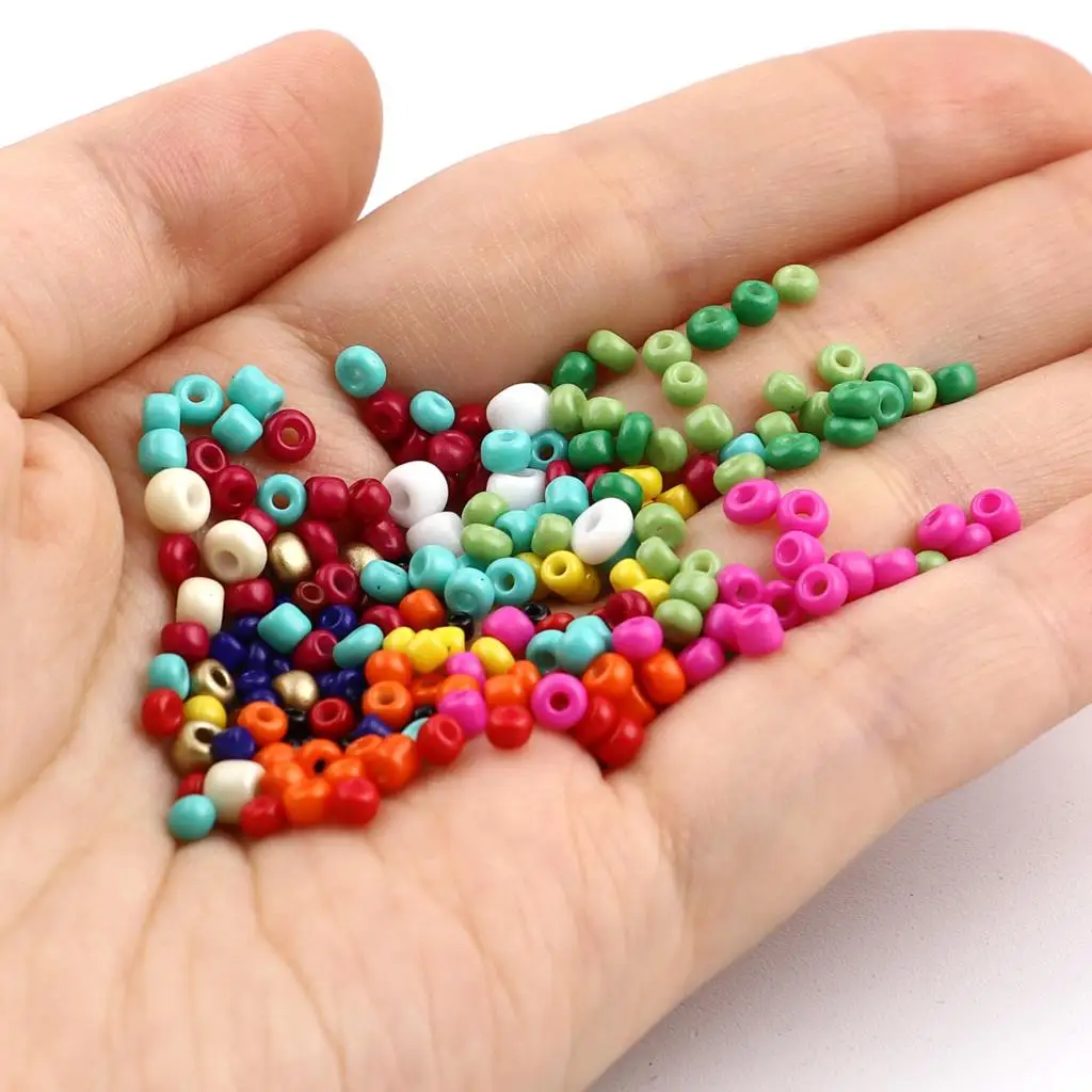 6000pcs 4mm Glass Seed Small Pony Beads 1200pcs Letter Alphabet Bead Craft  and Art Kit Set for DIY for Girls Kids 