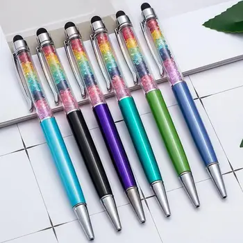 

Washable Handle Ballpoint Pen Blue Color Ink Crystal Writing Ballpoint Pens For School Office Stationery Supplies Exam Spare Pen