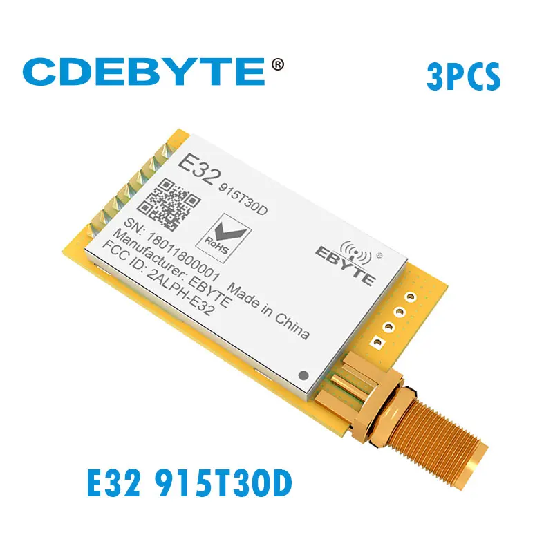 3 шт. беспроводной радиочастотный модуль SX1276 915 МГц 30 дБм IoT UART передатчик и