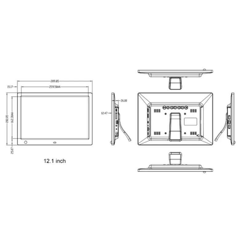 SJD-1203 12 Pollici Led Digital Photo Frame 1280X800 Hd Schermo Del Desktop di Visualizzazione Albu